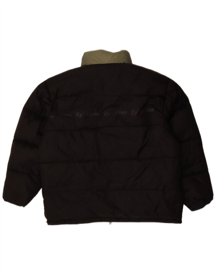 BLEND Chaqueta acolchada holgada con estampado gráfico para hombre, talla 40, color rojo grande