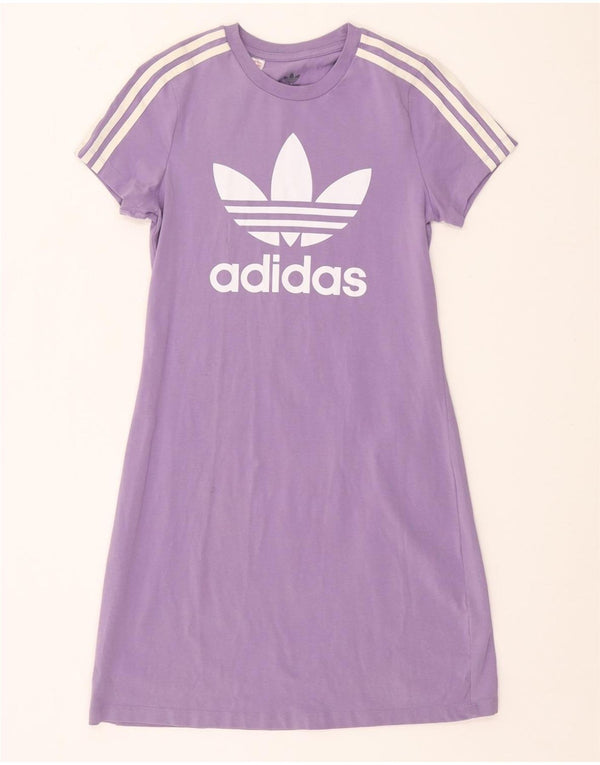 ADIDAS Vestido Camiseta Niña Graphic 12-13 Años Morado Algodón