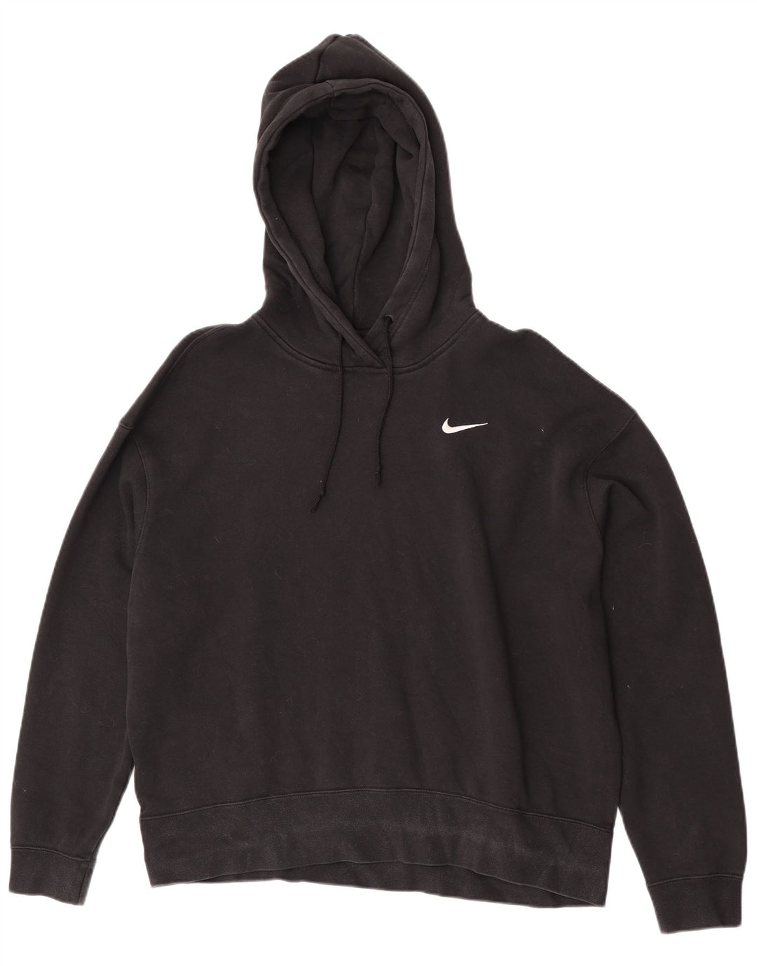 Nike - Jersey con capucha extragrande para mujer, talla 40, talla grande, algodón negro