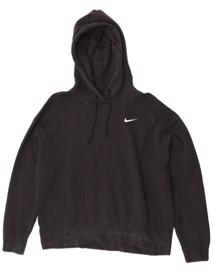 Nike - Jersey con capucha extragrande para mujer, talla 40, talla grande, algodón negro