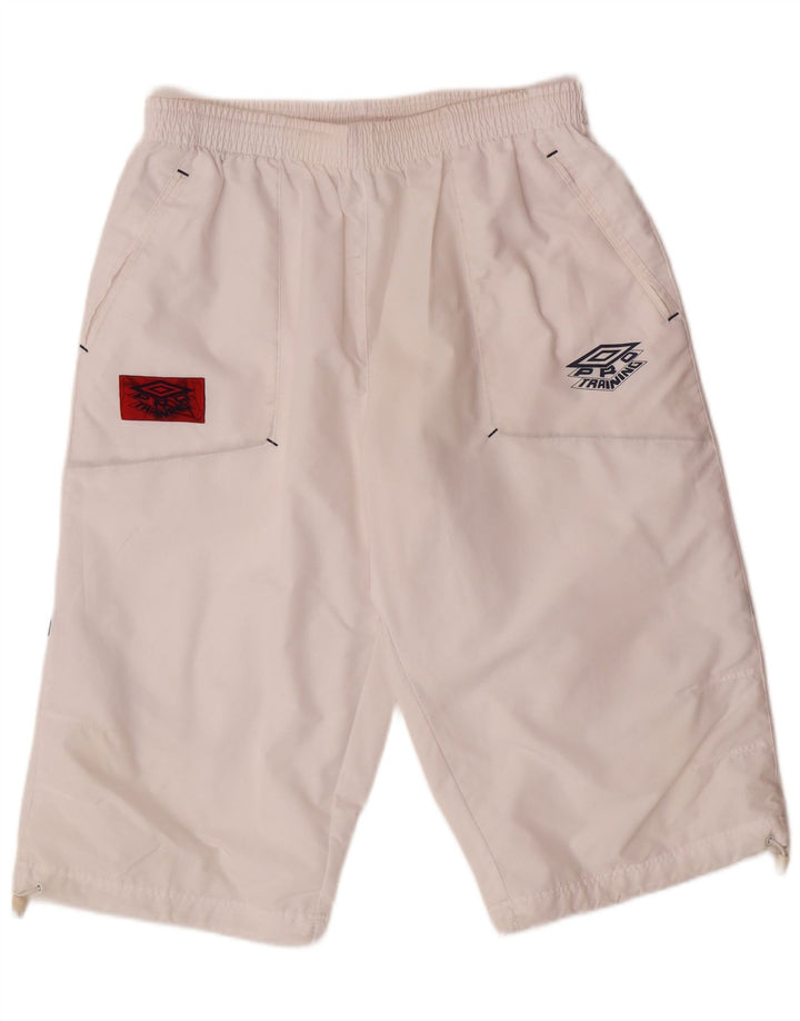 UMBRO Bermudas deportivas para hombre UK 38/40 Medium Blanco Poliéster