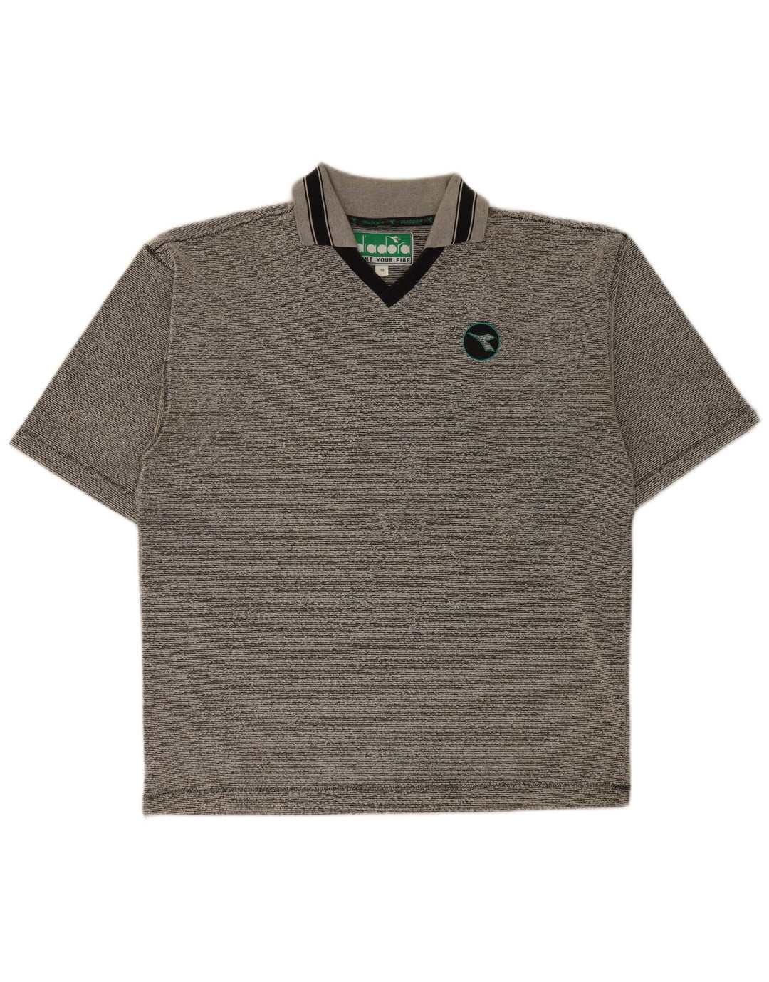 Polo Diadora Hombre Poliéster Rayas Gris Medio