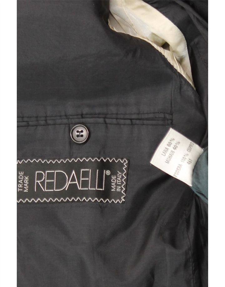 Redaelli Chaqueta tipo blazer con 1 botón para hombre UK 40 Large Lana negra