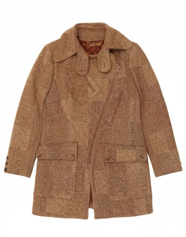 Daniel Hechter Abrigo para mujer UK 8 Small Brown Check