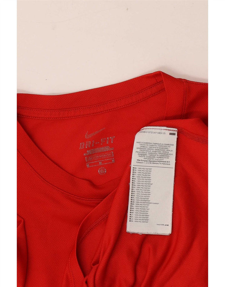 Nike - Camiseta gráfica para hombre, parte superior mediana, poliéster rojo