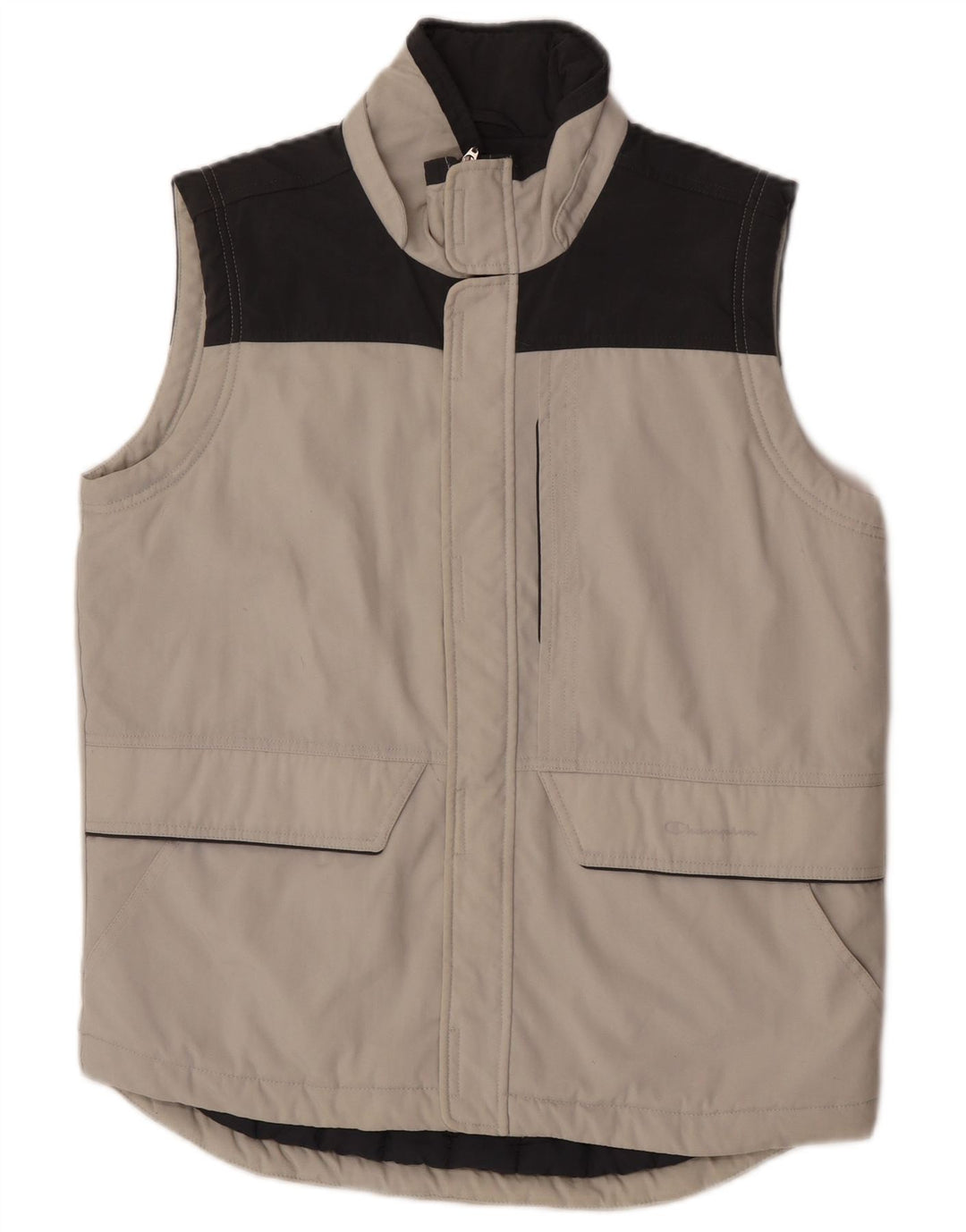 Champion Chaleco acolchado para hombre UK 36 Small Gris Colorblock Poliamida