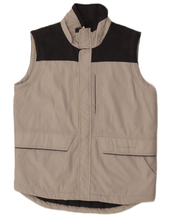 Champion Chaleco acolchado para hombre UK 36 Small Gris Colorblock Poliamida