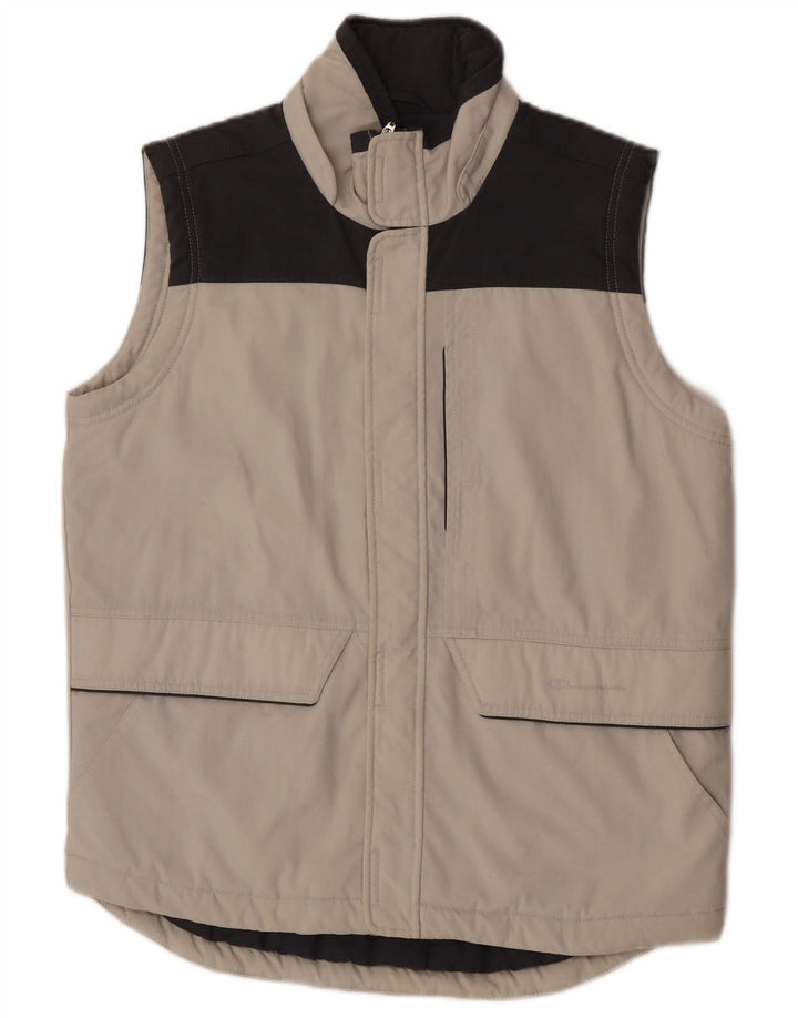 Champion Chaleco acolchado para hombre UK 36 Small Gris Colorblock Poliamida