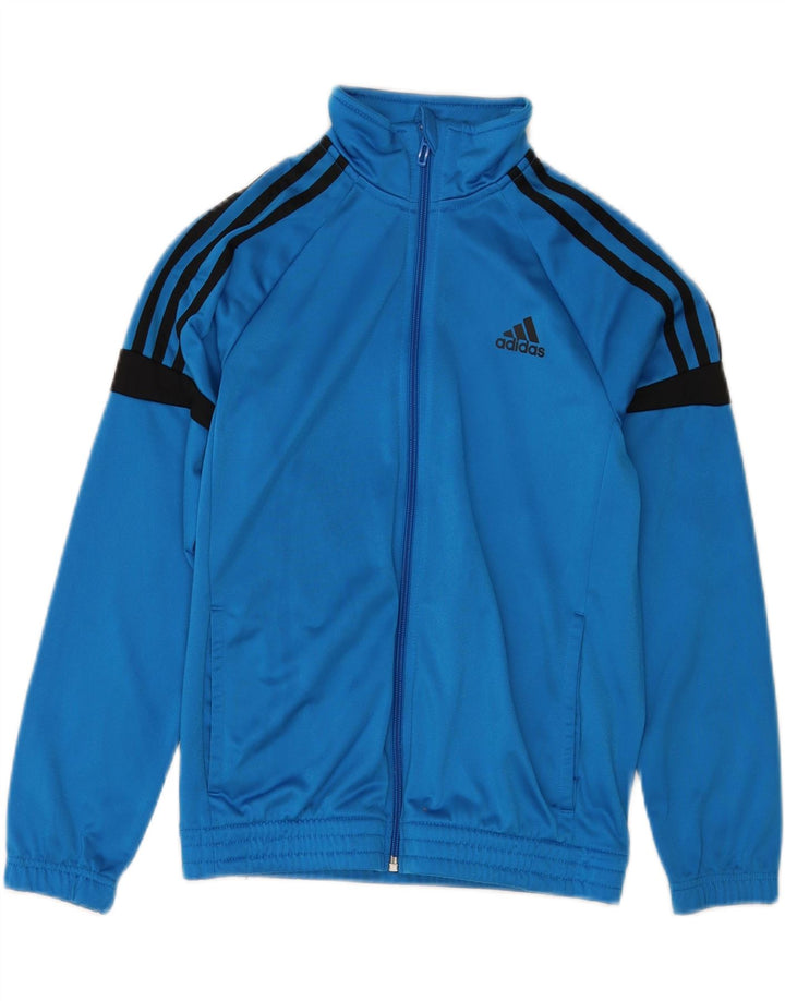 Adidas - Chaqueta de chándal para niño, 11-12 años, color azul, poliéster