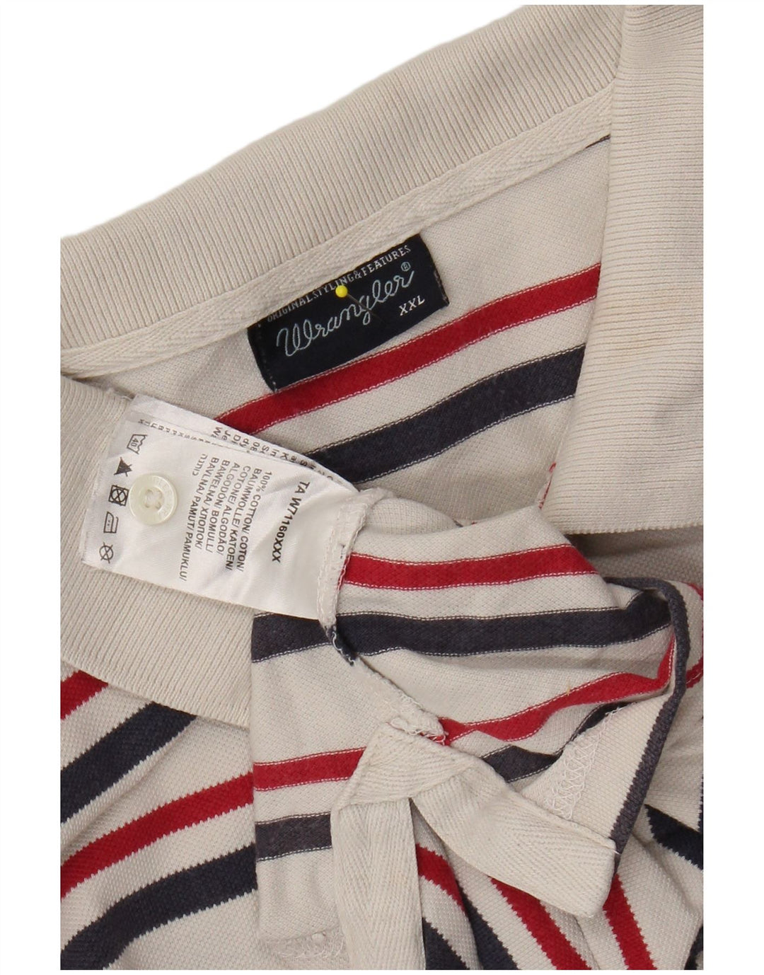 WRANGLER Polo para niño 15-16 años 2XL Blanco Rayas Algodón