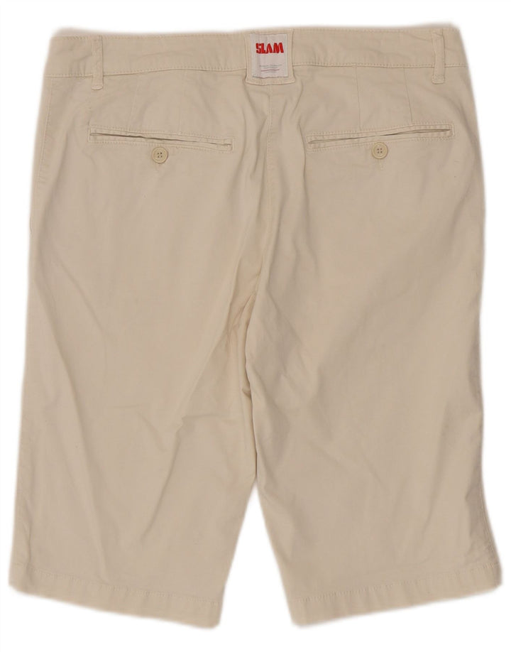 Slam Pantalones cortos chinos para mujer IT 46 Large W32 Algodón beige