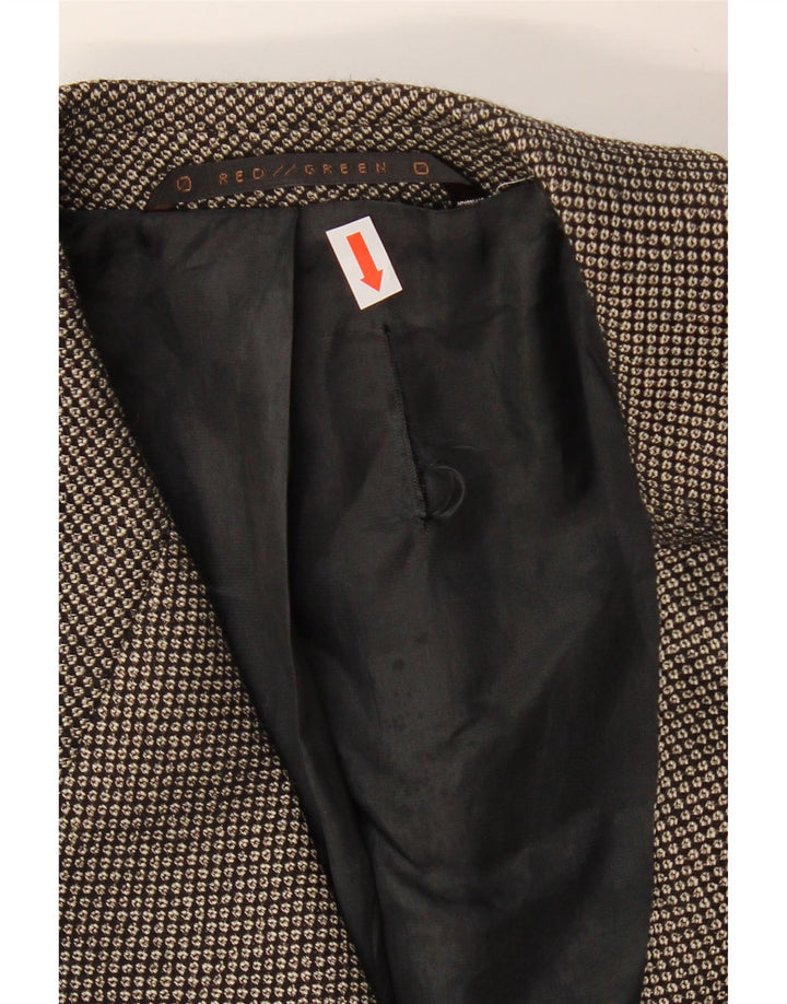 REDGREEN Chaqueta tipo blazer de 3 botones para hombre EU 50 Lana manchada gris grande