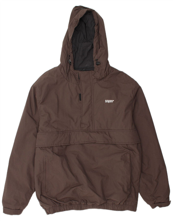 SNIPES Chaqueta anorak con capucha para hombre UK 42 XL Marrón Poliamida