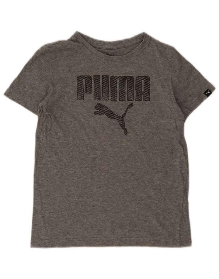Puma Camiseta gráfica para niño 11-12 años Gris