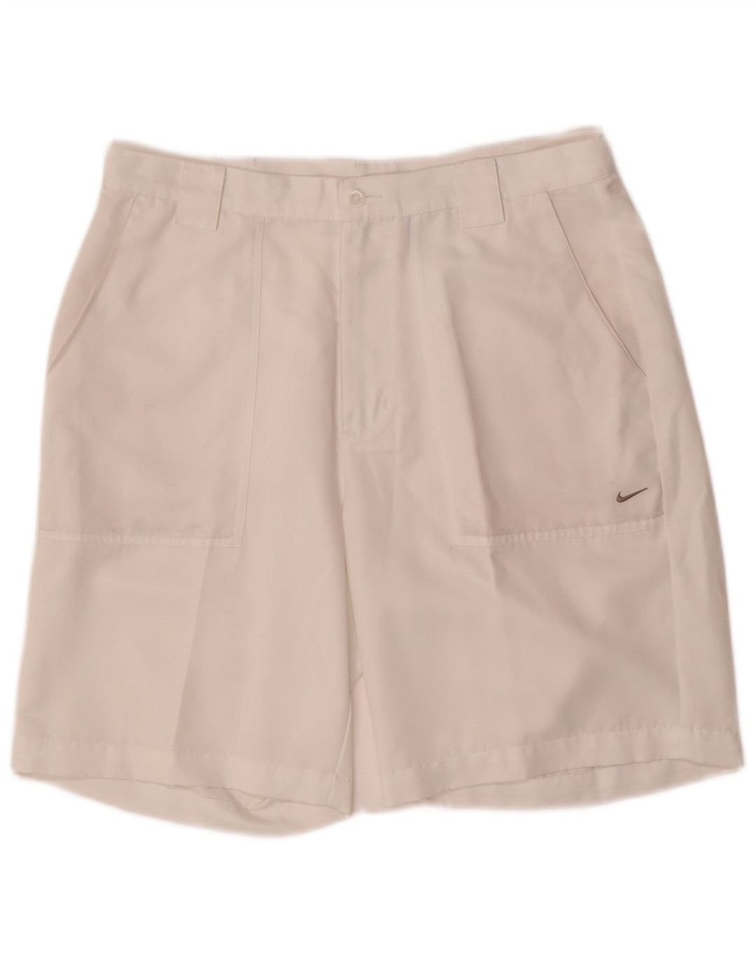 Pantalones cortos chinos Nike para hombre W34 poliéster blanco grande