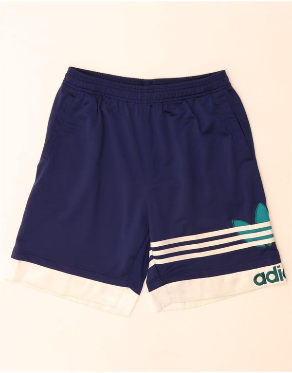 Adidas Mens Graphic Sport Shorts Pequeño Azul Marino Colorblock Poliéster