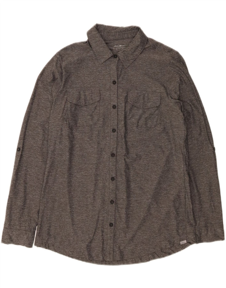EDDIE BAUER Womens Shirt UK 16 Large Grey Polyester Vintage Eddie Bauer and Second-Hand Eddie Bauer from Messina Hembry 
