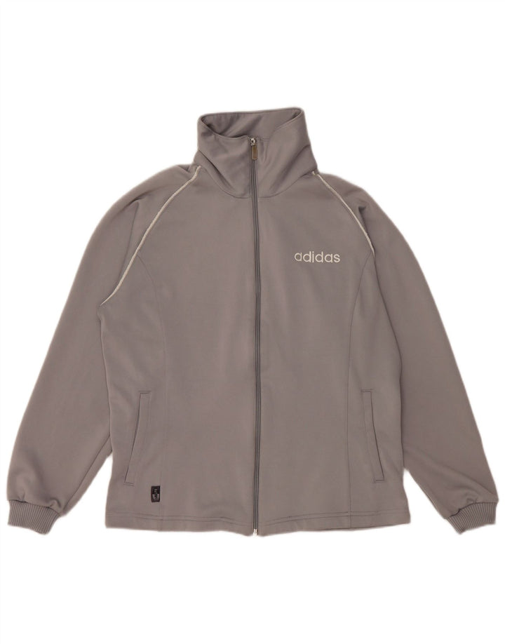 Adidas - Chaqueta de chándal para mujer, talla 40, color gris medio
