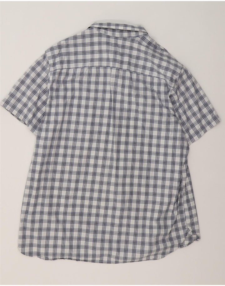 Timberland Camisa De Manga Corta Regular Fit Para Hombre 3XL Azul A Cuadros