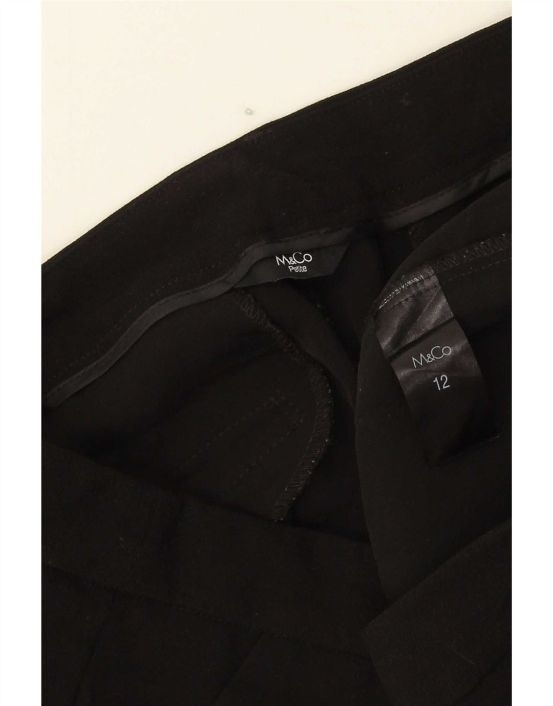 M&Co Pantalones chinos ajustados para mujer UK 12 Medium W32 L25 Poliéster negro