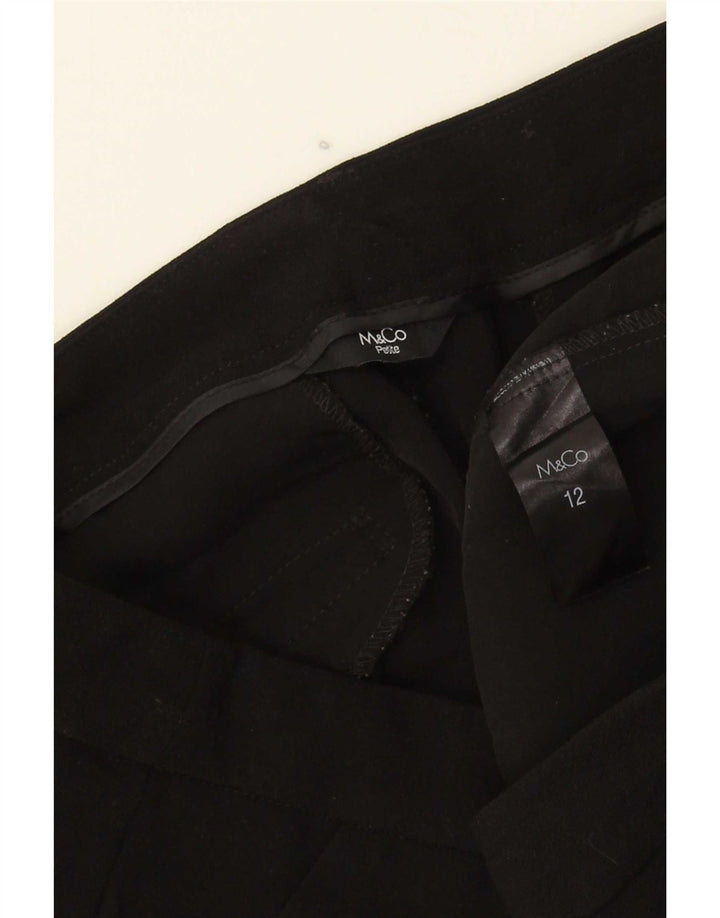 M&Co Pantalones chinos ajustados para mujer UK 12 Medium W32 L25 Poliéster negro