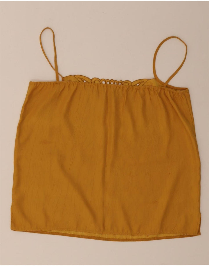 Vintage Mujer Cami Top IT 42 Amarillo Medio