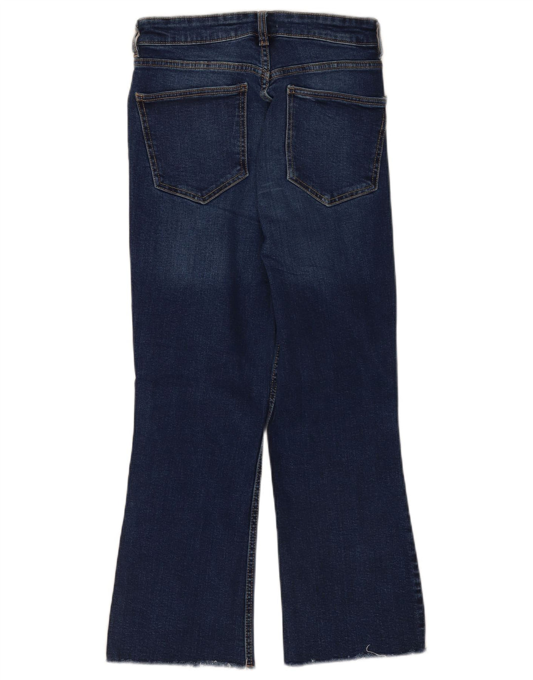 Zara Jeans Acampanados Cortos Para Mujer EU 40 Medium W30 L25 Azul Marino
