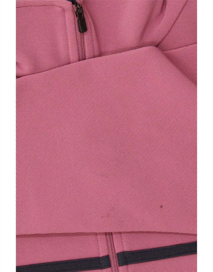 Kappa Mujer Chándal Top Chaqueta UK 10 Small Rosa Colorblock Poliéster