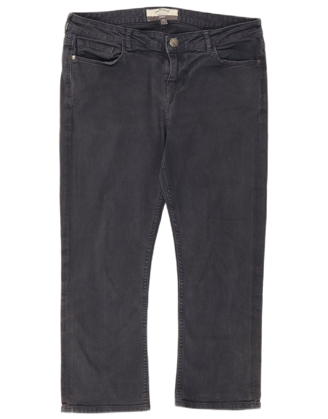 Vaqueros recortados para mujer Fat Face UK 12 Medium W32 L22 Algodón gris