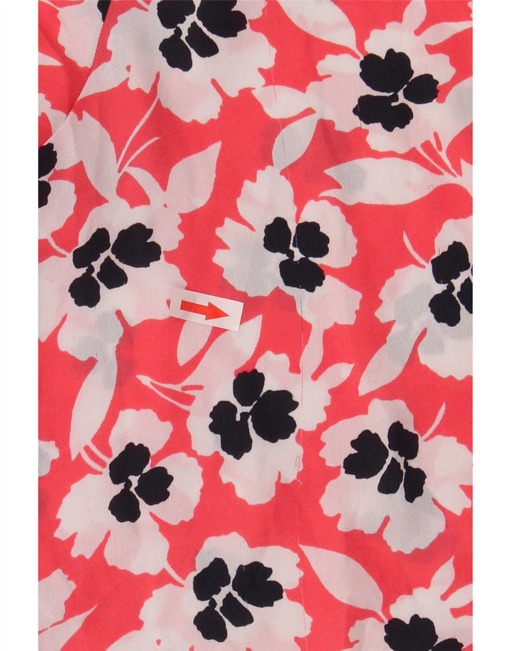 Marks & Spencer Blusa extragrande para mujer UK 40 XL Poliéster floral rojo