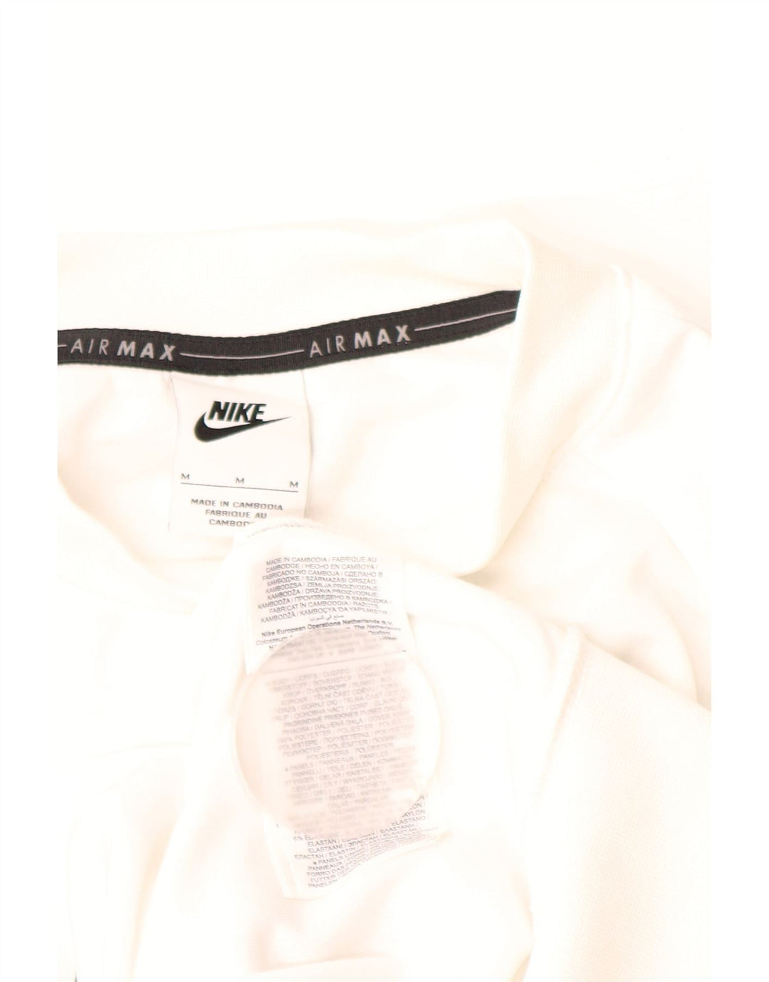 NIKE Hombre Air Max Graphic Sudadera Jumper Medium Blanco Poliéster