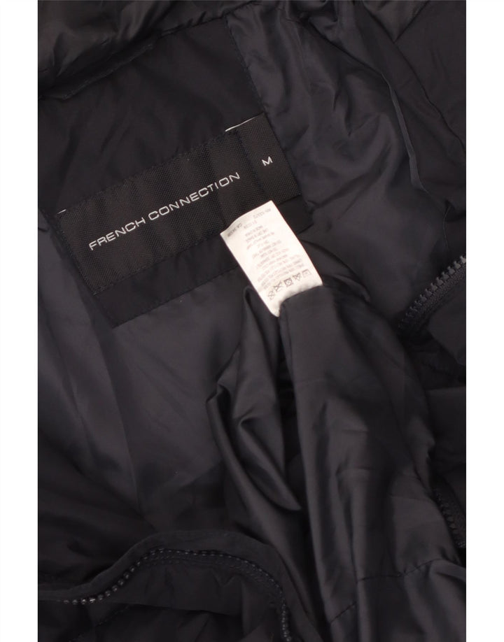 French Connection Chaqueta acolchada con capucha para hombre UK 38 Medium Azul marino