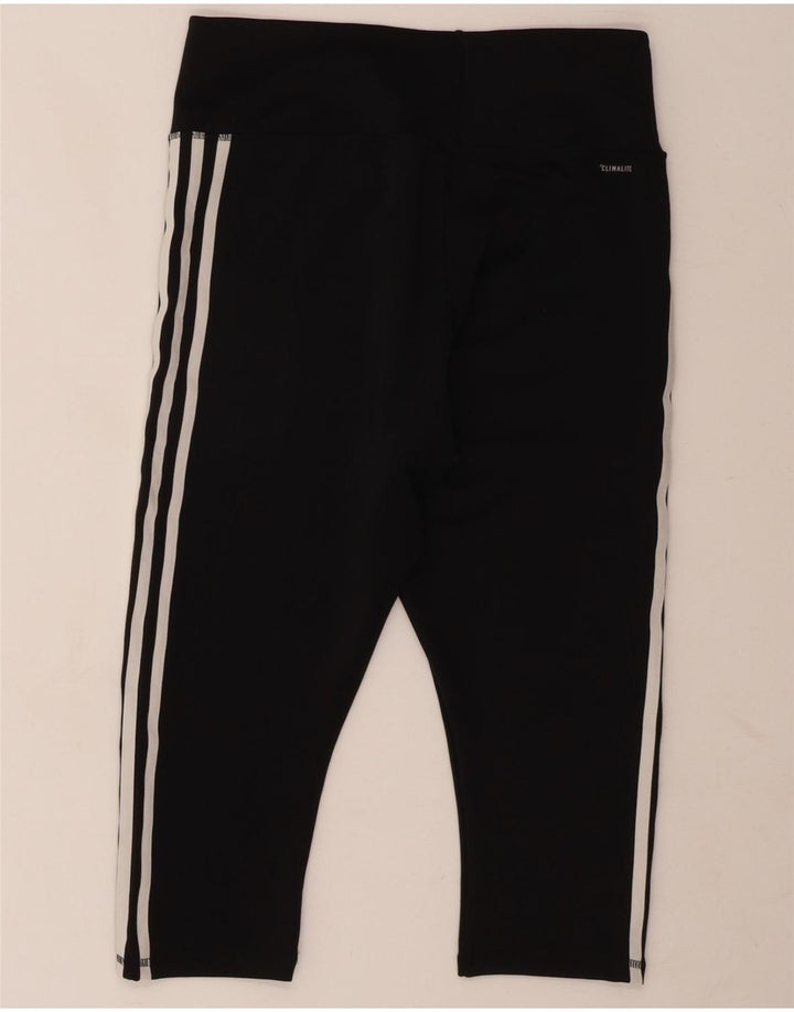 ADIDAS Womens Climalite Capri Leggings UK 16/18 Large  Black Polyester