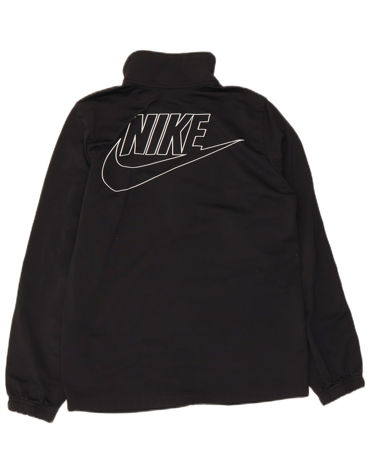 Nike Boys Graphic Chándal Top Chaqueta 13-14 años XL Negro Poliéster