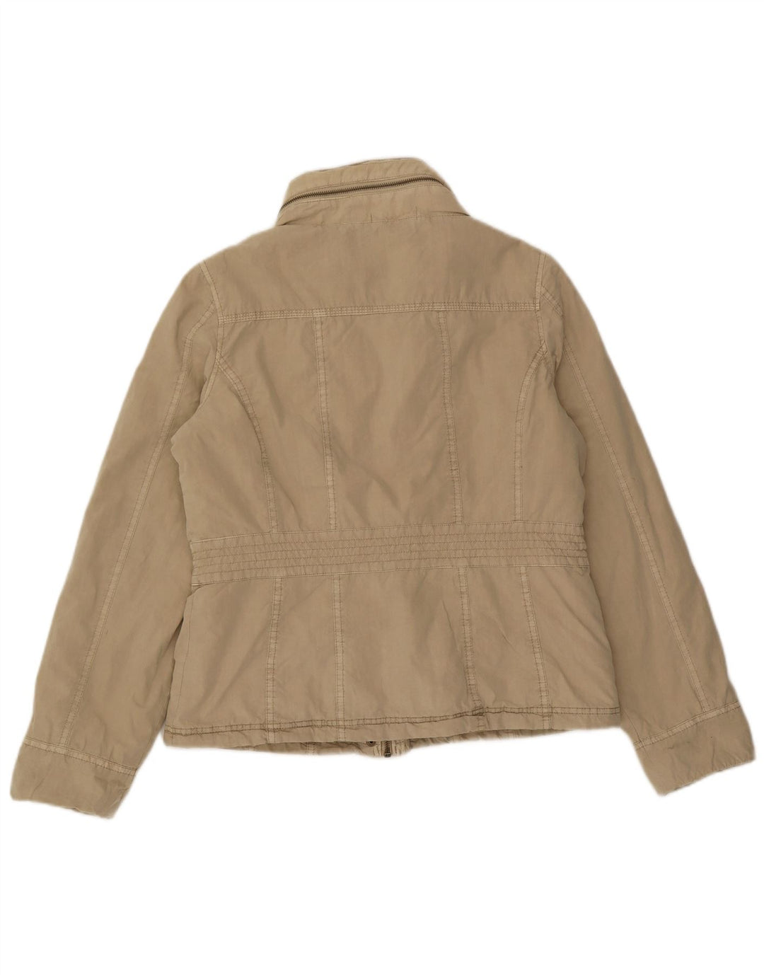 Marks & Spencer Chaqueta utilitaria con capucha para mujer Reino Unido 12 Algodón beige medio