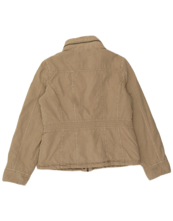 Marks & Spencer Chaqueta utilitaria con capucha para mujer Reino Unido 12 Algodón beige medio