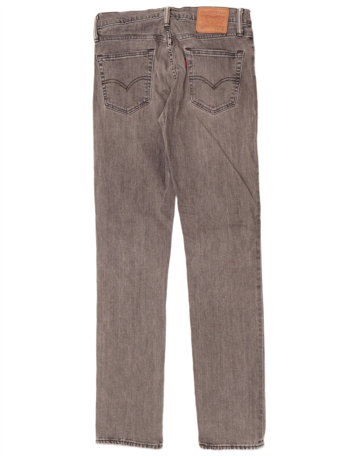 Levi's Hombre 511 Slim Jeans W31 L34 Algodón Gris