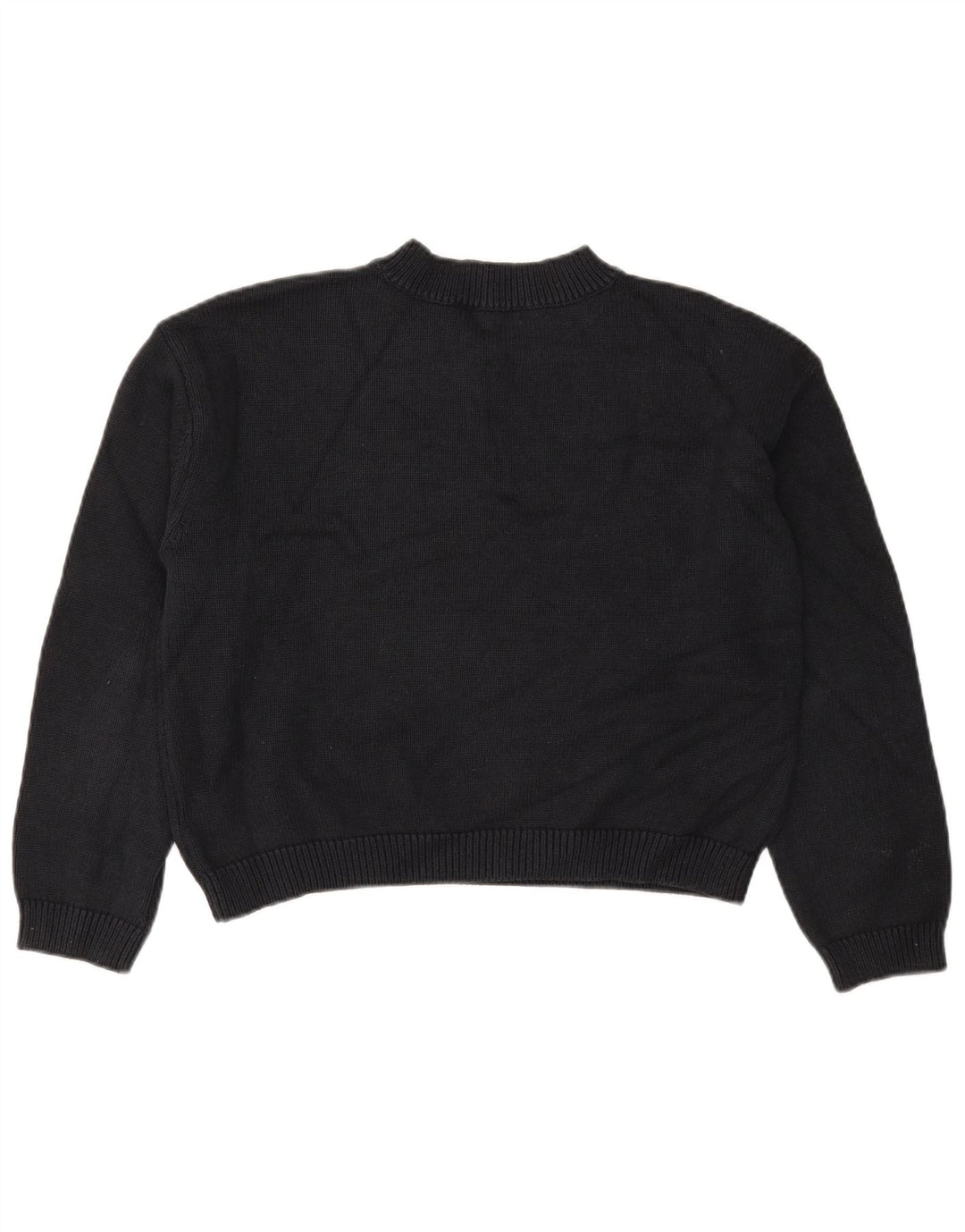 Marks & Spencer Suéter corto con cuello en V para mujer UK 44 Mediano Negro