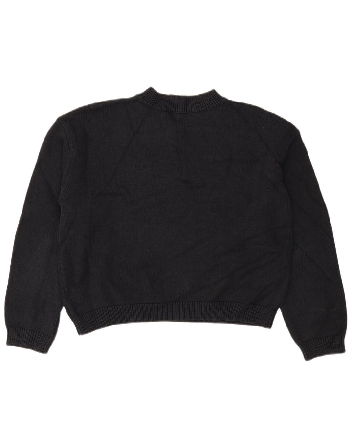 Marks & Spencer Suéter corto con cuello en V para mujer UK 44 Mediano Negro