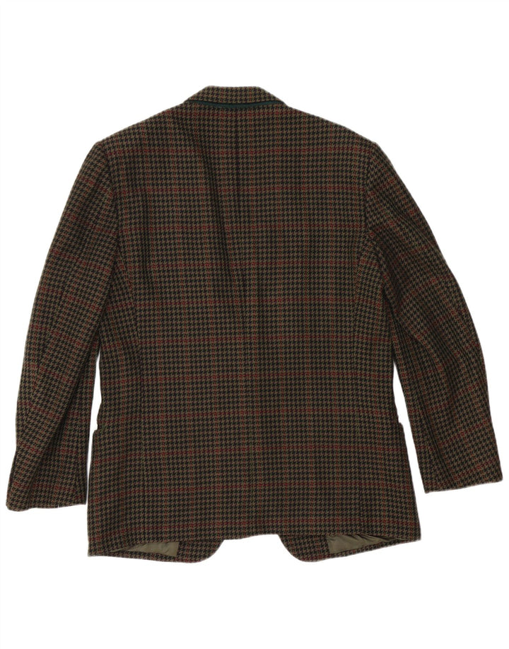 Valentino Chaqueta tipo blazer de 2 botones para hombre UK 38 Marrón medio Pata de gallo