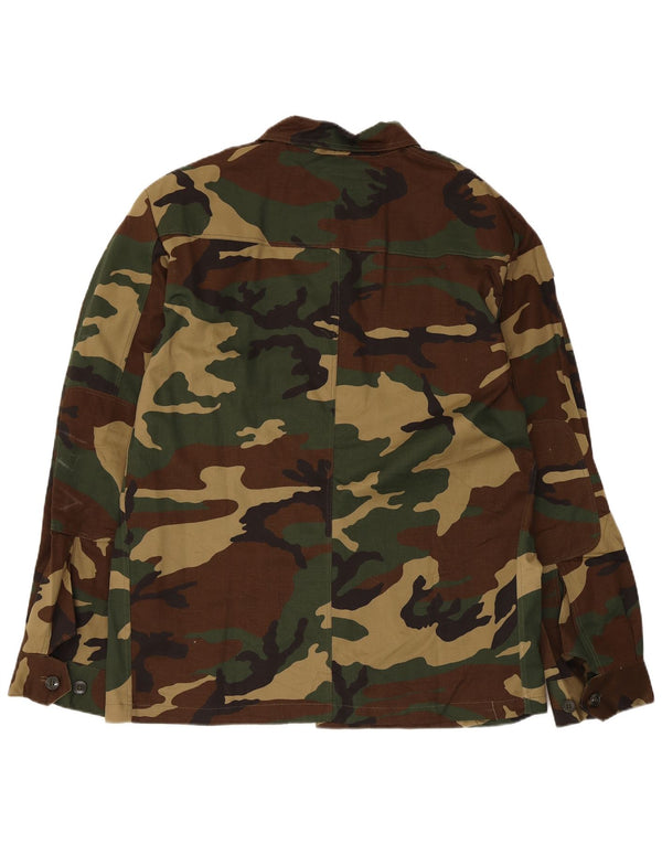 Vintage hombres chaqueta militar EU 54 2XL ejército de camuflaje verde