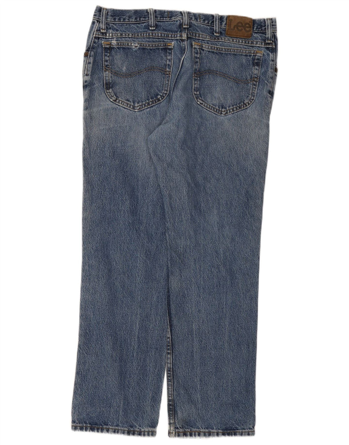 LEE Vaqueros Rectos Desgastados para Hombre W36 L30 Algodón Azul