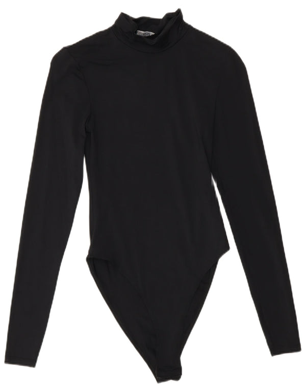 Zara Mujer Body Manga Larga UK 8 Small Poliamida Negro