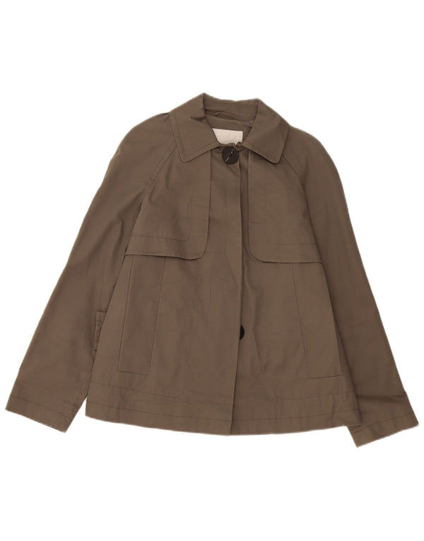 Zara Mujer Gabardina Corta UK 6 XS Algodón Gris