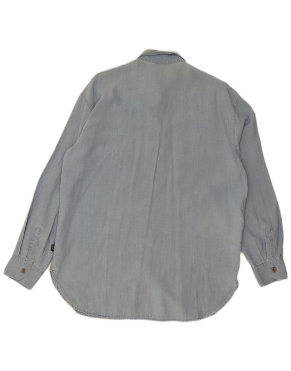 Camisa Mujer Krizia Jeans IT 42 Azul Medio