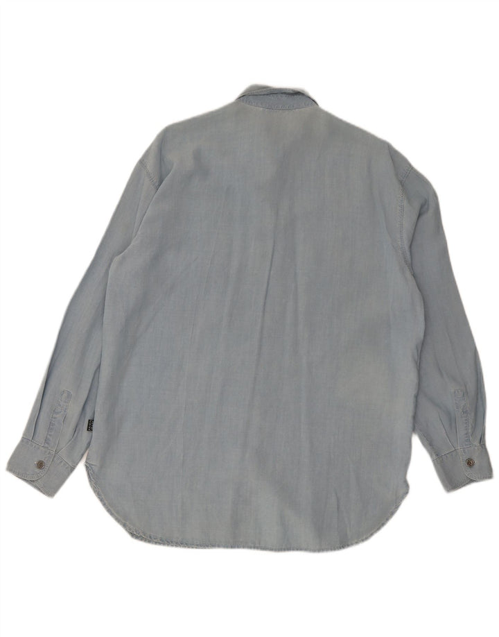 Camisa Mujer Krizia Jeans IT 42 Azul Medio