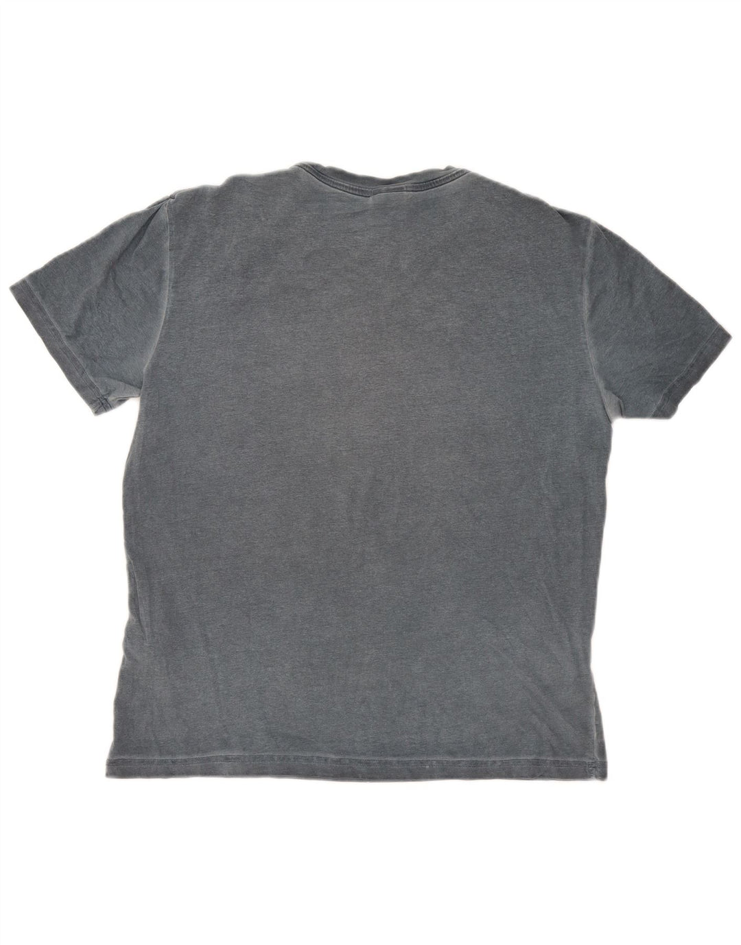 Diadora Hombre Camiseta Gráfica Top Algodón Gris Medio
