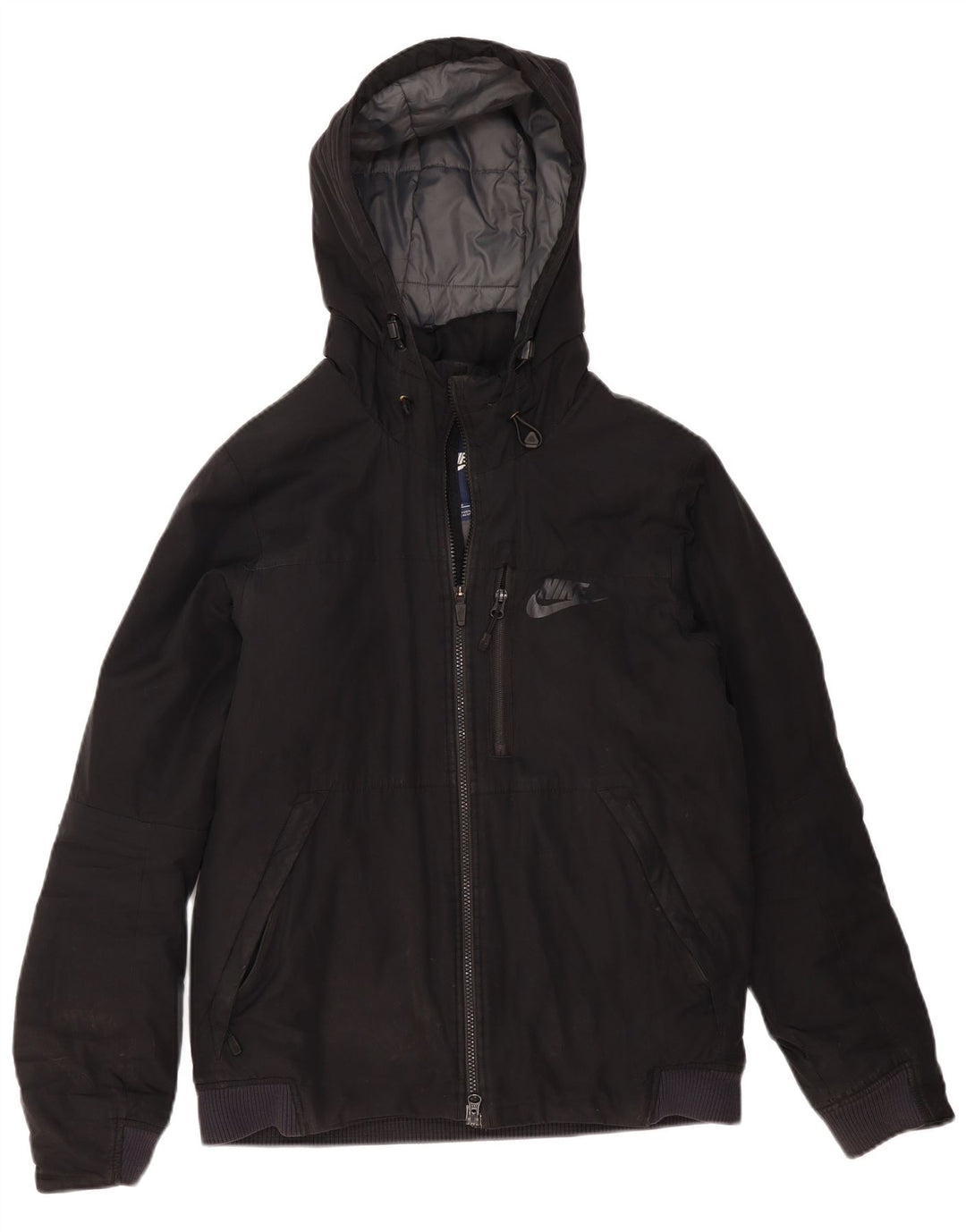 Nike Chaqueta acolchada con capucha para hombre UK 36 Small Poliéster negro