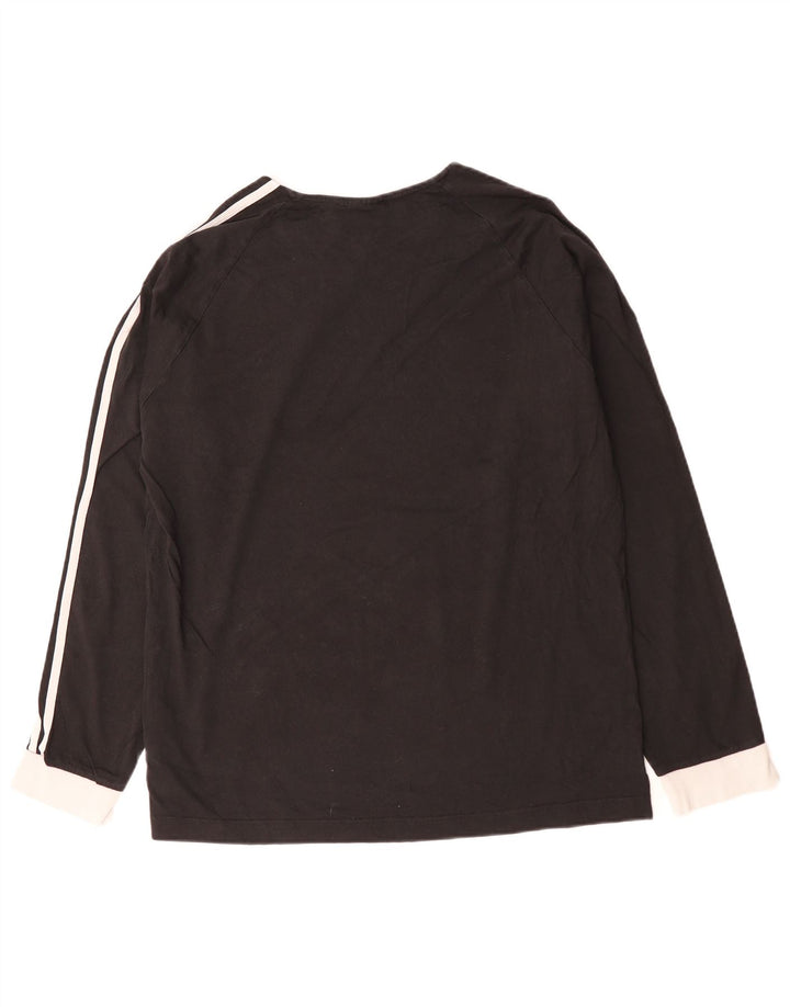 ADIDAS Hombre Camiseta Manga Larga XL Algodón Negro