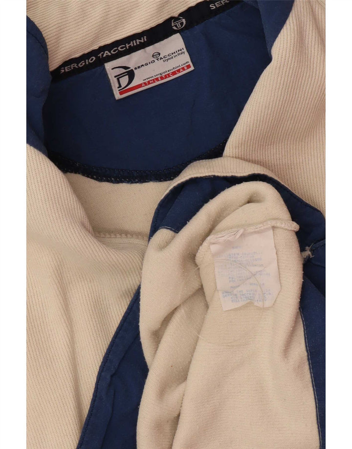 Sergio Tacchini Hombre Top con cuello con cremallera Manga larga Algodón beige medio